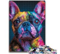 1000 Piece Jigsaw Puzzles for Teenagers French Bulldog Challenging To Complete But Fun And Humorous with Matching Poster And Trivia Sheet 50x75cm