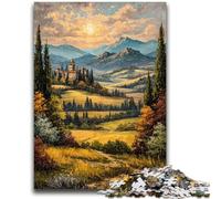 1000 Piece Jigsaw Puzzles for Teenagers French Provence Countrys Challenging Game Toys Deal As Gifts for The Whole Family for Ages 14+ 26x38cm