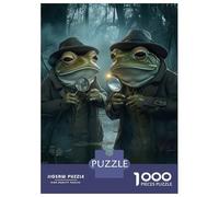 1000 Piece Jigsaw Puzzles for Teenagers Frog Detectives Teenager Puzzles Relaxing Games Hand Speed Race Help The Brain Exercise 52x38cm/1000pcs
