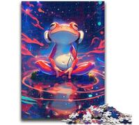 1000 Piece Jigsaw Puzzles for Teenagers Frog Listening to Music Toys Educational Games Stress Relieving Parent-child Interaction for Ages 14+ 50x75cm