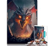1000 Piece Jigsaw Puzzles for Teenagers Fury Dragon I Adult Puzzles,Stress Reliever Staycation Kill Time Wishlist with Santa Claus (size 75x50cm)