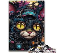 1000 Piece Jigsaw Puzzles for Teenagers Futuristic Cat Teenager Jigsaw,Relax Games Is Ideal As A Gift for The Whole Family (75x50cm)