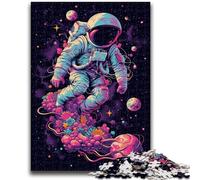 1000 Piece Jigsaw Puzzles for Teenagers Galactic Astronaut Adult Jigsaw,Fun Activity for Home, Rainy Days Toys, Birthday Gifts (38x26cm)