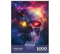 1000 Piece Jigsaw Puzzles for Teenagers Galactic Skull Glow -2 Puzzle for Adults Relax Games Perfect Decoration Deal As Gifts for The Whole Family 38x26cm/1000pcs