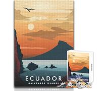 1000 Piece Jigsaw Puzzles for Teenagers Galapagos Islands Sunset Beautiful Design Game Difficult Challenge Gift For Birthdays Size 38x26cm