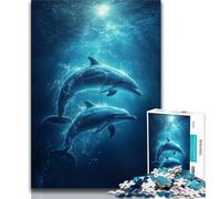 1000 Piece Jigsaw Puzzles for Teenagers Galaxy Dolphin Teenager Puzzles,Quiz Game for Is Ideal As A Gift for The Whole Family (size 75x50cm)
