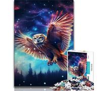 1000 Piece Jigsaw Puzzles for Teenagers Galaxy Owl,Challenging To Complete But Fun And Humorous Birthday Present,Gifts,Wall Art (75x50cm)