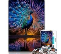 1000 Piece Jigsaw Puzzles for Teenagers Galaxy Peacock 1000 Piece Puzzle,Unique Birthday And Gifts for Age 14 Years Up 38x26cm