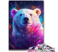 1000 Piece Jigsaw Puzzles for Teenagers Galaxy Polar Bear Family Fun Fun at Home Activities, Birthday Present,Travel Gifts, for And 14 Years Old 38x26cm