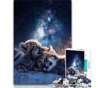 1000 Piece Jigsaw Puzzles for Teenagers Galaxy Wolf Puzzles for Teenagers,Decompressing Intellectual Educational Toy Birthday Gift (size 75x50cm)