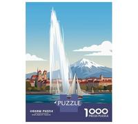 1000 Piece Jigsaw Puzzles for Teenagers Geneva, Switzerland Travel Puzzle for Adults Brain Teaser Game Birthday Present Help The Brain Exercise 70x50cm/1000pcs