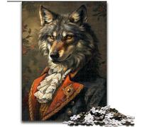 1000 Piece Jigsaw Puzzles for Teenagers Gentleman Wolf,Family Entertainment Toys Is Ideal As A Gift for The Whole Family 38x26cm