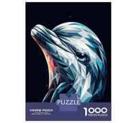 1000 Piece Jigsaw Puzzles for Teenagers Geometric Dolphin Jigsaw for Adults Hands-on Game Pattern Assembly for Birthday, Chrismas 38x26cm/1000pcs