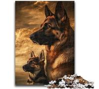 1000 Piece Jigsaw Puzzles for Teenagers German Shepherd for And 14 Years And over Impossible Game Christmas Birthday Gift 50x75cm