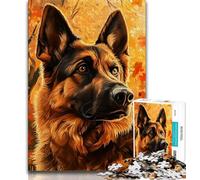 1000 Piece Jigsaw Puzzles for Teenagers German Shepherd Teenager Puzzles,Quiz Game for Is Ideal As A Gift for The Whole Family (size 38x26cm)