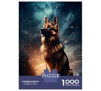1000 Piece Jigsaw Puzzles for Teenagers German Shepherd Under Stormy Sky Jigsaw for Adults DIY Toys Pattern Assembly Help The Brain Exercise 38x26cm/1000pcs