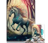 1000 Piece Jigsaw Puzzles for Teenagers Gifts A Cartoon Unicorn Teenager Puzzles,Educational Games Home Decoration Suitable for Desktop Decoration 38x26cm