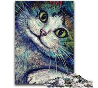 1000 Piece Jigsaw Puzzles for Teenagers Gifts Abstract Cat 1000 Pieces for Teenagers,Gift For Birthdays for Ages 14+ (26x38cm)