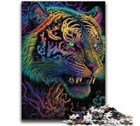1000 Piece Jigsaw Puzzles for Teenagers Gifts Abstract Psychedelic Stress Reliever Difficult Challenge Suitable for Desktop Decoration 50x75cm