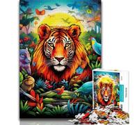 1000 Piece Jigsaw Puzzles for Teenagers Gifts African Animals Jigsaw,Educational Games Home Decoration Suitable for Desktop Decoration (size 38x26cm)