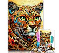 1000 Piece Jigsaw Puzzles for Teenagers Gifts African Leopard,Toys Educational Games Stress Relieving Enhance Love between Couples 38x26cm