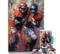 1000 Piece Jigsaw Puzzles for Teenagers Gifts American Football,Stress Reliever Staycation Kill Time Wishlist with Santa Claus (75x50cm)