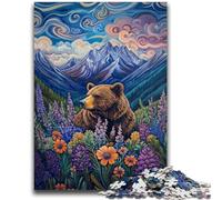 1000 Piece Jigsaw Puzzles for Teenagers Gifts Animal Brown Bear Family Fun for Is Ideal As A Gift for The Whole Family for And Age 14 Years Up 26x38cm