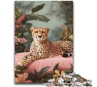 1000 Piece Jigsaw Puzzles for Teenagers Gifts Animal Cheetah Puzzles for Adults,Learning Educational Toys Family Games Gifts for Friends And Family (38x26cm)