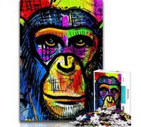 1000 Piece Jigsaw Puzzles for Teenagers Gifts Animal Monkey,Stress Reliever Staycation Kill Time Parent-child Interaction 38x26cm