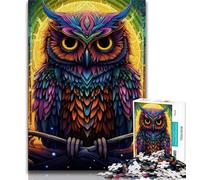 1000 Piece Jigsaw Puzzles for Teenagers Gifts Animal Owl Jigsaw,Educational Games Home Decoration Suitable for Desktop Decoration (size 75x50cm)