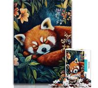 1000 Piece Jigsaw Puzzles for Teenagers Gifts Animal Red Panda 1000 Pieces for Adults,Toys Educational Games Stress Relieving Unique Birthday And Gifts 26x38cm