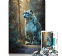 1000 Piece Jigsaw Puzzles for Teenagers Gifts Animal Snow Leopard Teenager Puzzles,Educational Games Wall Decoration Unique Birthday And Xmas Gifts 75x50cm