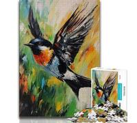 1000 Piece Jigsaw Puzzles for Teenagers Gifts Animal Swallow Oil Painting Puzzles,Birthday Present, Gifts, Wall Art for Age 14 Years Up (size 75x50cm)