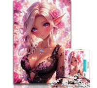 1000 Piece Jigsaw Puzzles for Teenagers Gifts Anime Elf Girl Teenager Puzzles,Educational Games Home Decoration Suitable for Desktop Decoration 38x26cm