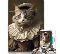 1000 Piece Jigsaw Puzzles for Teenagers Gifts Aristocratic Cat 1000 Pieces for Teenagers,Toys Educational Games Stress Relieving Unique Birthday And Gifts 38x26cm