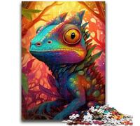 1000 Piece Jigsaw Puzzles for Teenagers Gifts Art Chameleon Teenager Puzzles,Educational Games Home Decoration Suitable for Desktop Decoration (26x38cm)