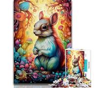 1000 Piece Jigsaw Puzzles for Teenagers Gifts Art Cute Squirrel 1000 Piece Puzzle,Quiz Game Wall Decoration Unique Birthday And Xmas Gifts (size 38x26cm)
