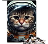 1000 Piece Jigsaw Puzzles for Teenagers Gifts Astronaut Cat Space Animal, Toy Intellectual Game Enhance Love between Couples for Ages 14+ (Size50x75cm)