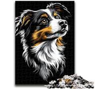 1000 Piece Jigsaw Puzzles for Teenagers Gifts Australian Shepherd Family Fun for Is Ideal As A Gift for The Whole Family for And Age 14 Years Up 50x75cm
