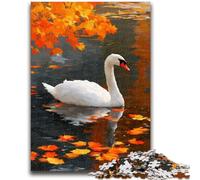 1000 Piece Jigsaw Puzzles for Teenagers Gifts Autumn Swans 1000 Pieces for Adults,Toys Educational Games Stress Relieving Unique Birthday And Gifts (75x50cm)