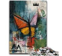 1000 Piece Jigsaw Puzzles for Teenagers Gifts Basquiat Style Butterfly for Age 14+ Challenging To Complete But Fun And Humorous Great Gifts And Toys 50X75CM
