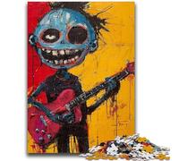 1000 Piece Jigsaw Puzzles for Teenagers Gifts Basquiat-style Guitarist Puzzles,Educational Stress Relief Toy Great Gifts And Toys (50x75cm)
