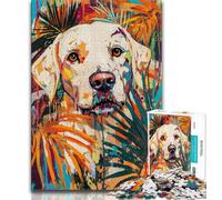 1000 Piece Jigsaw Puzzles for Teenagers Gifts Basquiat-style Labrador Teenager Jigsaw,Relax Games Is Ideal As A Gift for The Whole Family (size 75x50cm)