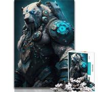 1000 Piece Jigsaw Puzzles for Teenagers Gifts Bear of Silence Teenager Puzzles,Educational Games Home Decoration Suitable for Desktop Decoration 38x26cm