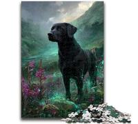 1000 Piece Jigsaw Puzzles for Teenagers Gifts Black Labrador Teenager Puzzles,Educational Games Home Decoration Suitable for Desktop Decoration (50x75cm)