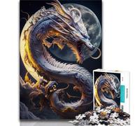 1000 Piece Jigsaw Puzzles for Teenagers Gifts Brave Dragon 1000 Pieces for Adults,Toys Educational Games Stress Relieving Unique Birthday And Gifts 26x38cm