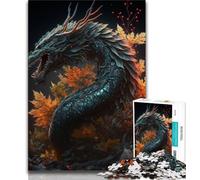 1000 Piece Jigsaw Puzzles for Teenagers Gifts Brave Dragon Puzzles,Educational Stress Relief Toy Great Gifts And Toys 26x38cm
