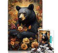 1000 Piece Jigsaw Puzzles for Teenagers Gifts Brown Bear Puzzles,Decompressing Intellectual Educational Toy Perfect Decoration 26x38cm