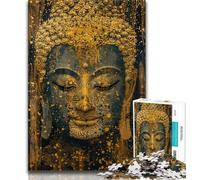 1000 Piece Jigsaw Puzzles for Teenagers Gifts Buddha Oil Painting, Precision Cut,with Matching Poster And Trivia Sheet for And Age 14 Years Up 38x26cm