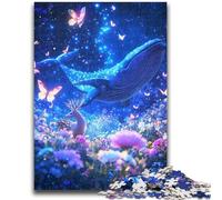 1000 Piece Jigsaw Puzzles for Teenagers Gifts Butterflies And Whales Teenager Puzzles,Educational Games Home Decoration Suitable for Desktop Decoration (26x38cm)